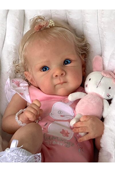Choice دمية أطفال حديثي الولادة من مادة NPK بيضاء بطول 45 سم وطول 18 بوصة تشبه الحياة، ناعمة الملمس، بيبي بيتي المولودة حديثًا مع جلد ثلاثي الأبعاد ورأس يد وجذر هاي
