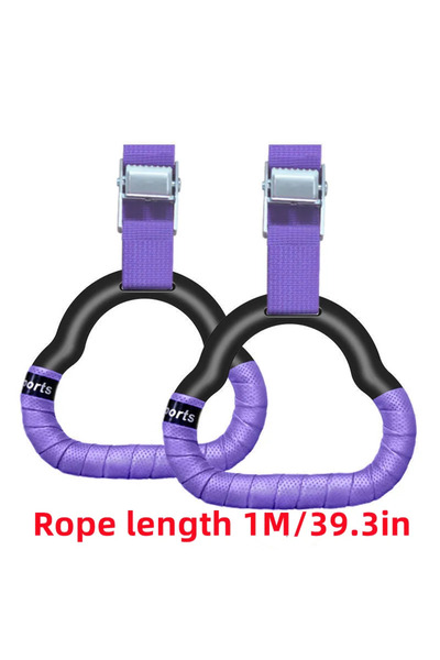 Choice 1M purple Gymnastics Rings Kid Sport Toy Non-Slip Gym Rings With Swing Adjustable Straps Pull-up Wor
