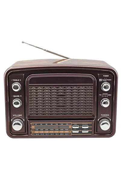 Denx Classic Rechargeable Radio with LED Flashlight Solar and Battery Powered Rechargeable Radio