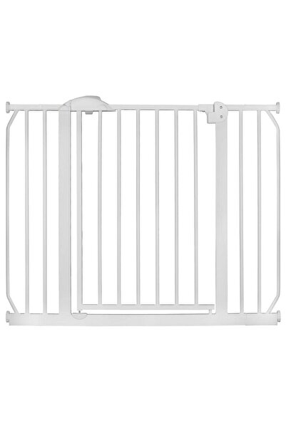 NUKIDO Child safety gate barrier, made of metal and plastic, opening on 2 sides, width r...