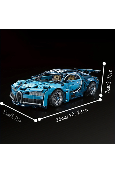 Choice Cp1088 1690 Pieces Blue Sports Car Toy Model - Fashion Design, Cultivate Creativity and Hands-On Abi