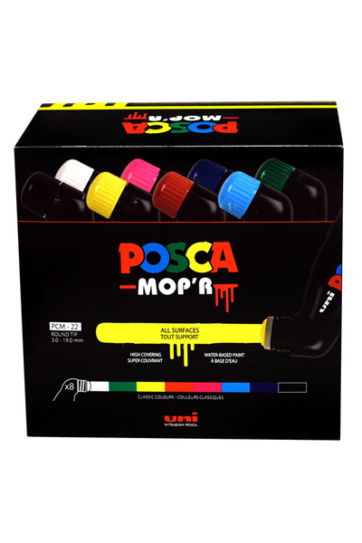 supertrend Posca Mop'r PCM-22 Boyama Markörü Seti 3-19 mm. 8 Renk