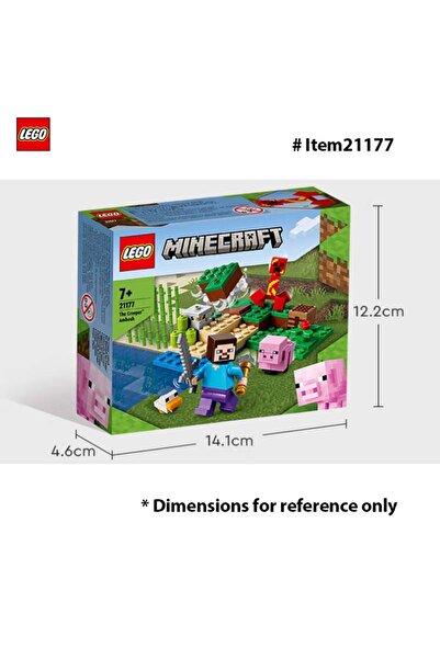 LEGO 21177 21177 Minecraft The Creeper Ambush Building Toy , Pretend Play Zombie Battle, Gift for Ki
