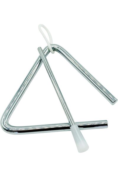 MegArya GICO 3869 Children's Triangle Metal Small 10 x 10 cm with Clapper Percussion Instrument