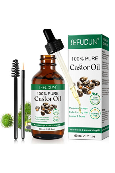 sefudun Ulei de Ricin 100% presat la rece | Regenerare păr și piele, 60 ml