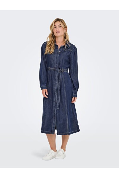 ONLY Jeanskleid ONLJULIE Langes Kleid