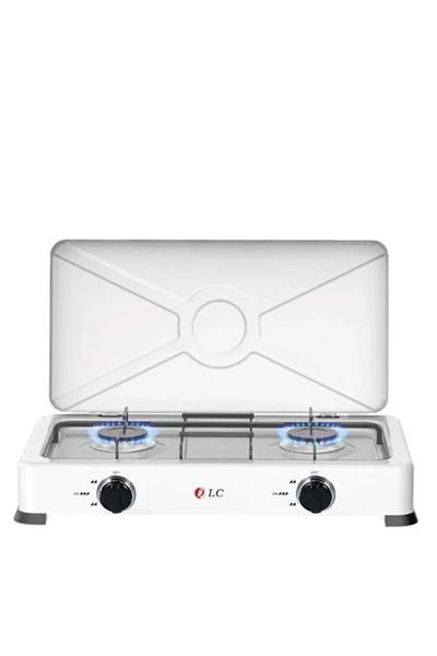 DLC موقد غاز - موقد ذو شعلتين عالي الأداء، عالي الكفاءة، ومتين