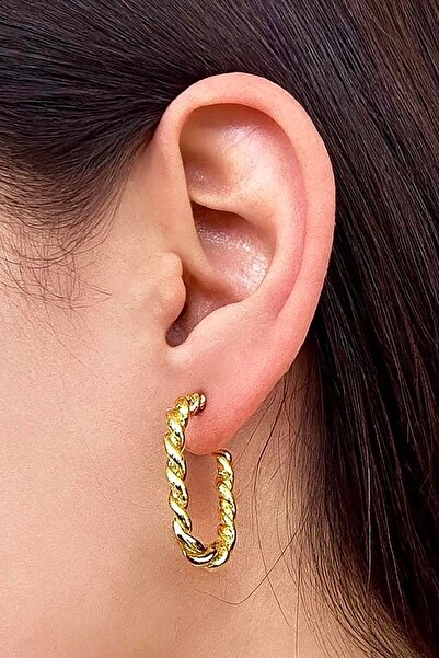 TAKIŞTIR Gold Color Steel Earrings (Pair)