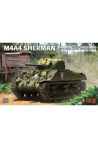 Choice نموذج رايفيلد RFM RM-5119 بمقياس 1/35 M4A4 شيرمان - مجموعة تجميع نموذج بلاستيكي