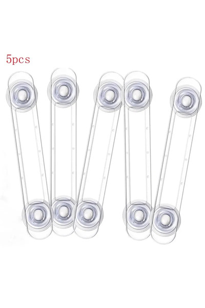 Choice قفل أمان شفاف للأطفال مكون من 5 قطع، قفل أمان شفاف مضاد للفتح بحزام ناعم متعدد الوظائف