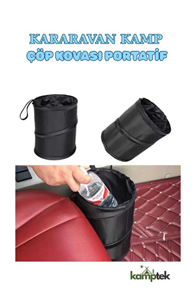 kamptek kamp teknolojisi سلة مهملات محمولة للكرفانات والتخييم بتصميم لا يشغل مساحة للاستخدام داخل السيارة والسفر