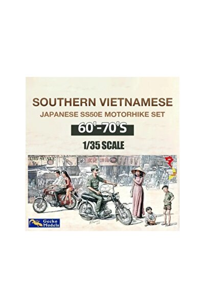 Choice مجموعة نموذج جيكو 1/35 35GM0127 60 '~ مجموعة دراجة نارية SS50E من جنوب فيتنام واليابان في السبعينيات...