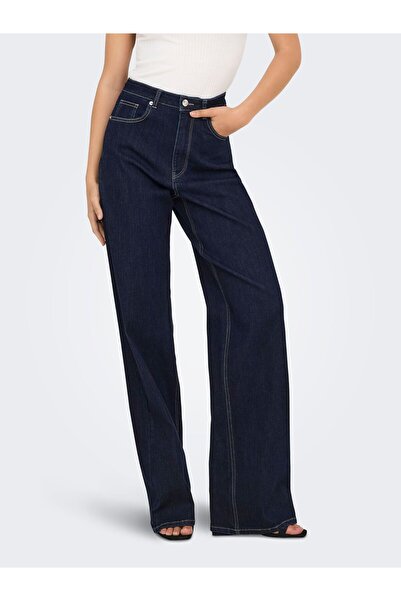 ONLY Jeans mit weitem Bein ONLJUICY-WAUW Hohe Taille Weiter Beinschnitt Jeans