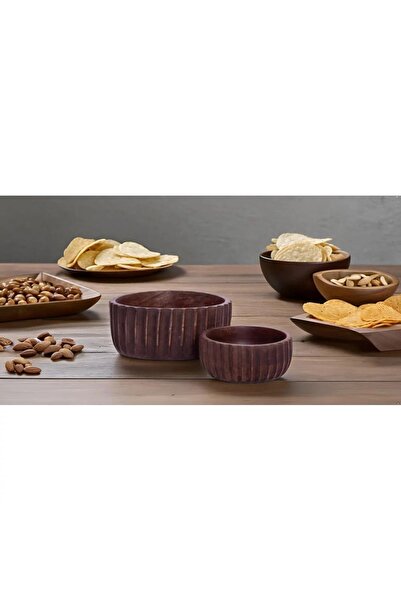 Billi Ribbed Billy Wooden Bowl 19 cm