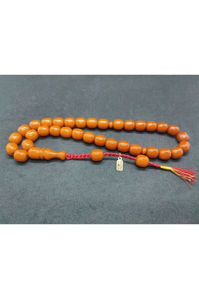 İskeçe Exclusive Osama Omari Masterpiece 50 Years Old Rooster Imamate Havşalı German Faturan Prayer Beads Certified 8453