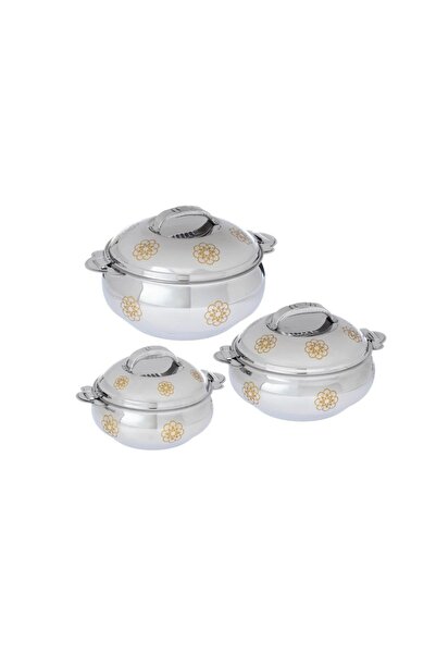 ORIAN 3-piece stainless steel and gold case set