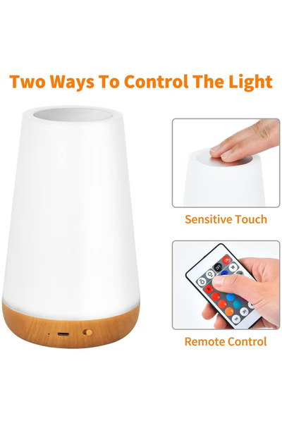 Primo Plus LED Bedside Lamp Rechargeable Night Lamp Night Light