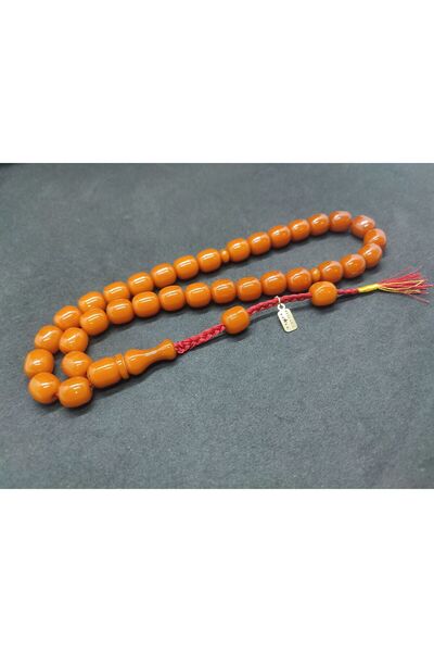 İskeçe Exclusive Osama Omari Masterpiece 50 Years Old Rooster Imamate Havşalı German Faturan Prayer Beads Certified 8453