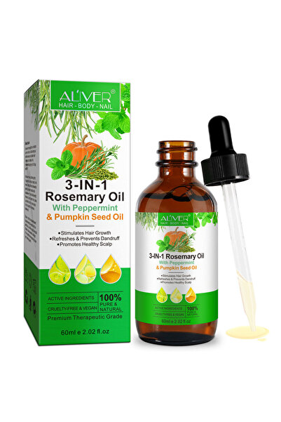 OEM 3-in-1 Oil with Rosemary, Mint and Pumpkin Seeds | Growth and Fortification, 60 ml
