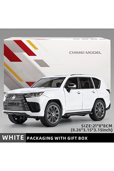 Choice1 white with box 1:24 LX600 Off-Road in Luxury SUV Model Car, Zinc Alloy Pull Back Toy Car with Sound