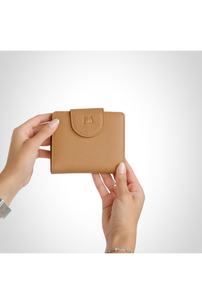 MFT Leather Design Genuine Leather Women's Wallet |   Mira 1437 Flother Mat Biscuit