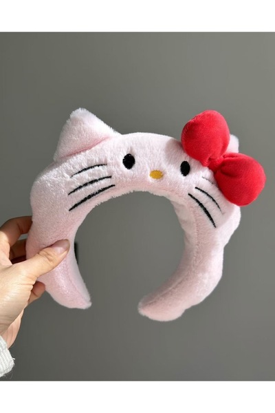 Choice B Anime Sanrio Hello Kitty Plush Headband Figures Miniso Wash Face Hair Bands Bowknot Hairs Accesso.