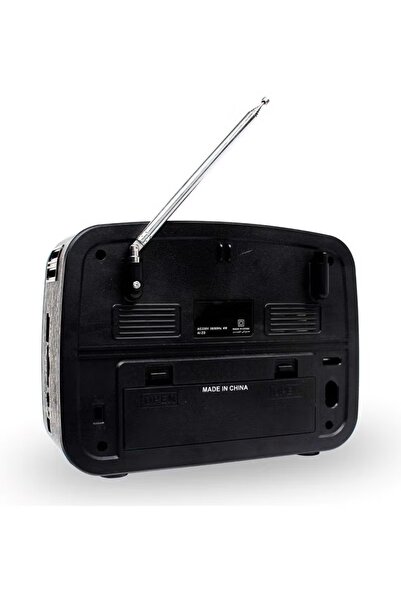 Denx Classic Rechargeable Radio With Led Flashlight, Portable Am Fm Radio With Best Sound