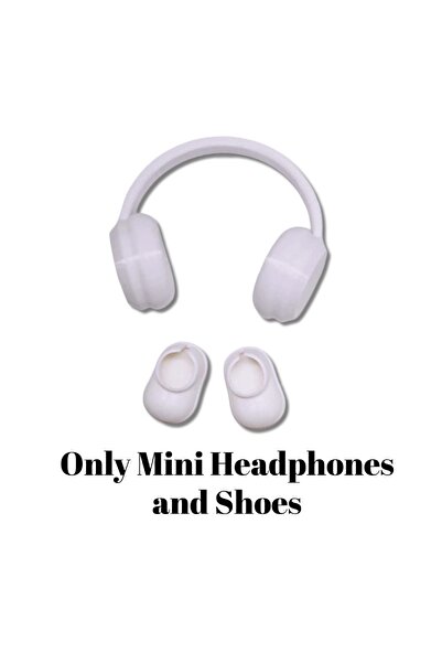 Choice لا يشمل دمى أحذية سماعة الرأس البيضاء لملحقات Labubu مقاس 17 سم سماعات...