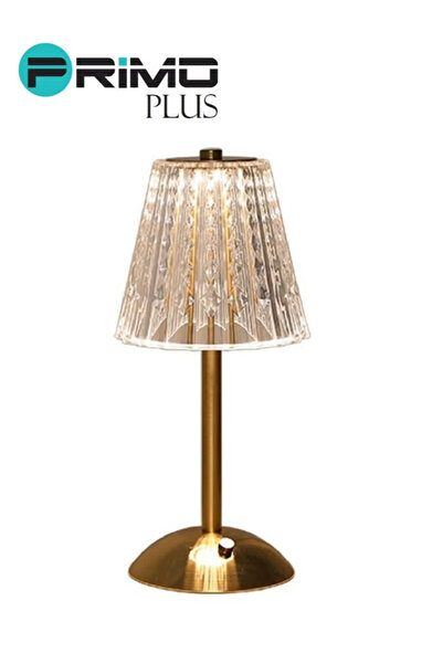 Primo Plus Crystal Diamond Metal Table Lamp Gold