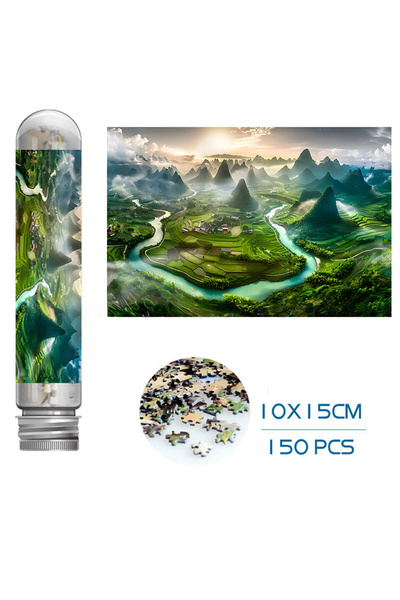 Choice 150 قطعة من أحجية أنابيب الاختبار المحمولة الصغيرة ذات المناظر الطبيعي...