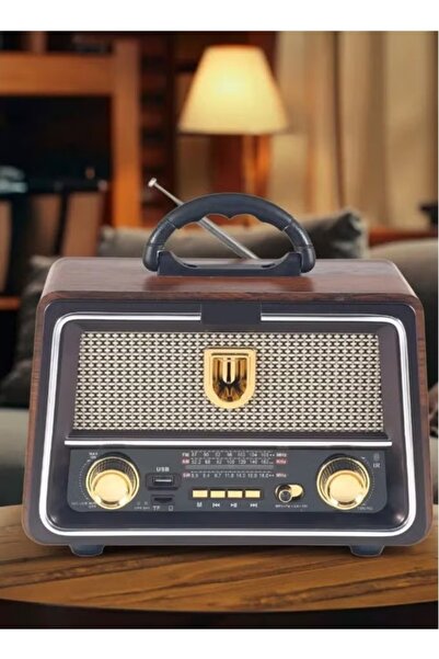 Denx Classic Rechargeable Radio With Led Flashlight, Portable Radio With Best Sound, Solar Powered Radio