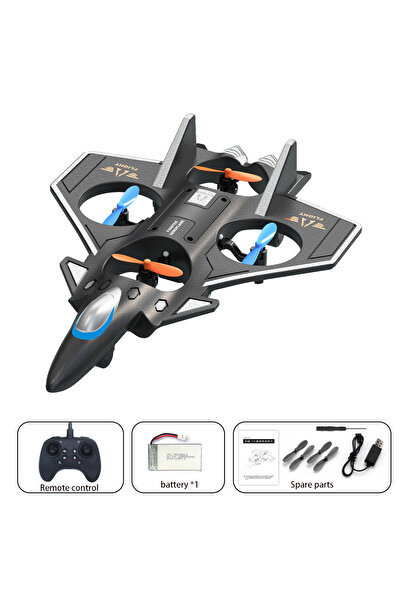 Choice طائرة مقاتلة سوداء تعمل بالتحكم عن بعد 2.4 جيجا هرتز، طائرة هليكوبتر رباعية المراوح، طائرة شراعية بهلوانية EVA، طائرة بدون طيار