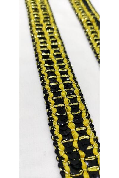 ALTAY AKSESUAR شريط ترتر أسود اللون أصفر