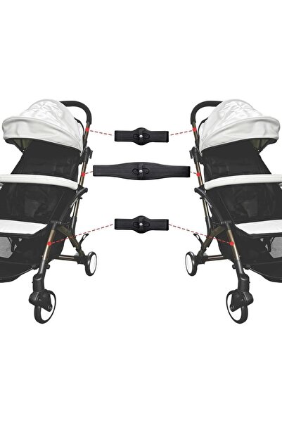 Choice مجموعة من 3 قطع من موصلات عربة الأطفال المزدوجة، قابلة للفصل والتعديل ...