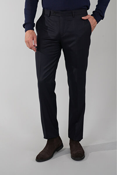 Bisse Lacivert Doğal Pamuk Pilesiz Spor Pantolon