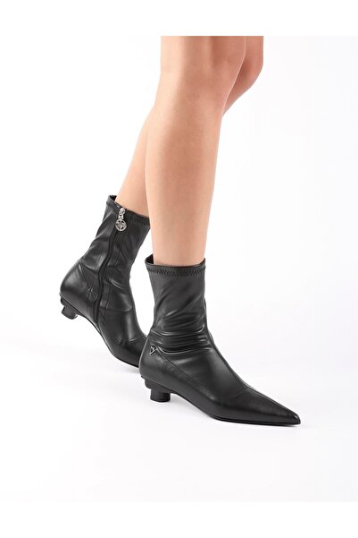 İLVİ Vasanta Genuine Stretch Leather Women's Heeled Boots