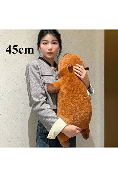 Choice وسادة نوم طويلة من الكابيبارا كاواي مقاس 45 سم، دمية كابيبارا محشوة نا...