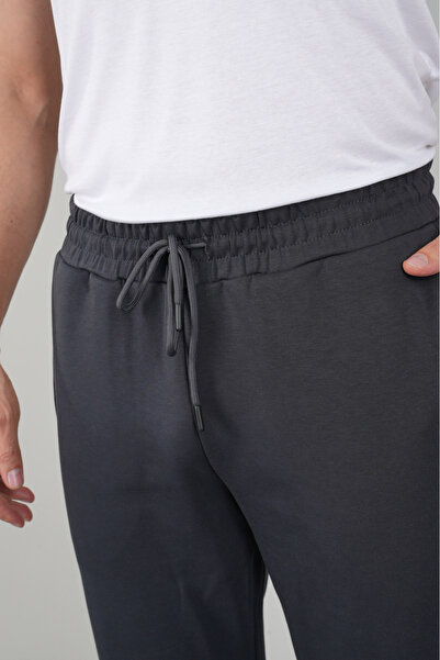 Bisse Erkek Pamuk Likralı Gri Eşofman Altı