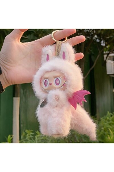 Miniso لا توجد دمية فقط ملابس باي فين 10 سم لملابس لابوبو ملابس أطفال قطيفة على شكل أرنب وردي صغير