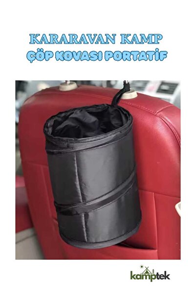 kamptek kamp teknolojisi Portable Trash Can Caravan Camping Space-Saving Design In-Car Use Travel