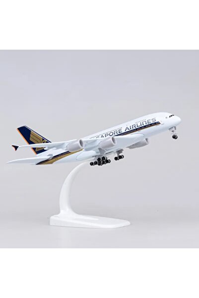 Choice طائرة A380 معدنية بمقياس سنغافورة نموذج طائرة A380 لعبة طائرة مصغرة 18...