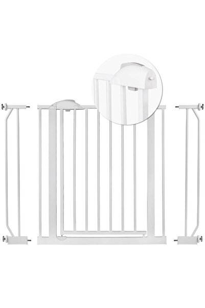 NUKIDO Child safety gate barrier, made of metal and plastic, opening on 2 sides, width r...