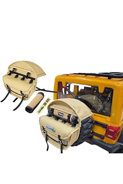 Choice Yellow 1/8 1/10 RC Spare Tire Cover for Axial SCX10 TRX4 D90 | Realistic Simulation Wheel Storage Ba