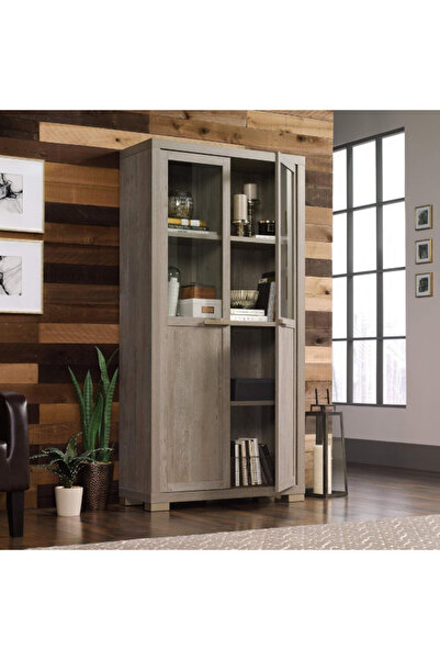 Sauder Manhattan Gate Elegant Design Rectangular Storage Cabinet Mystic