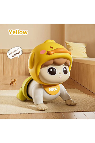 choice2 دمية زحف موسيقية صفراء، لعبة أطفال من عمر 0 ​​إلى سنة، تعلم توجيه الز...