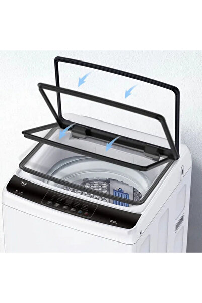 TCL غسالة ملابس تحميل علوي بمدخل مياه ساخن وبارد من سلسلة F سعة 8 كجم