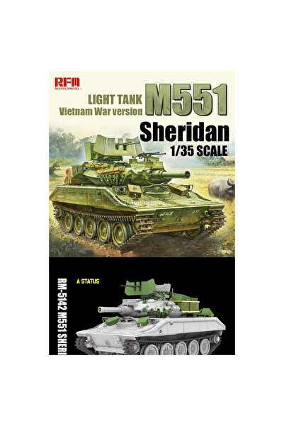 Choice مجموعة نموذج لعبة بلاستيكية تجميعية بمقياس 1/35 من دبابة شيريدان الخفيفة M551 من طراز Ryefield Rm5142 (حرب فيتنام) ...