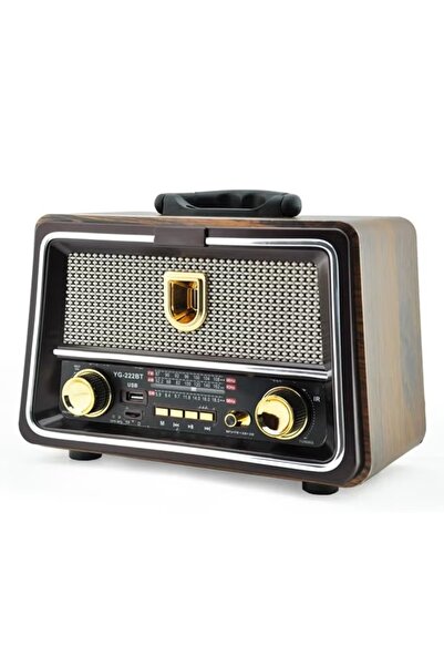 Denx Classic Rechargeable Radio With Led Flashlight, Portable Radio With Best Sound, Solar Powered Radio