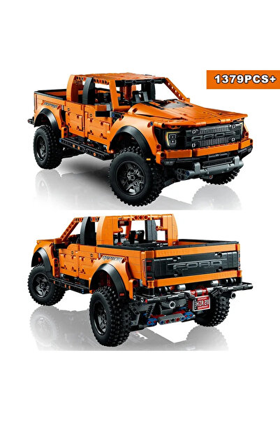 Choice 1379 قطعة من مكعبات فورد رابتورز F-150 الرياضية الإبداعية، نموذج سيارة سباق تقنية من طراز B
