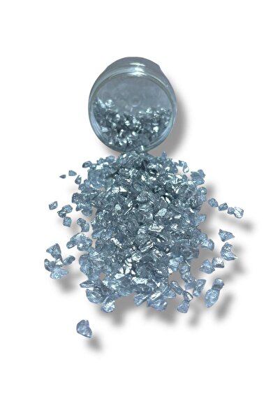 stonechem Epoksi Çalışmalarınız İçin Parlak Cam Kırıkları 4-8 mm GÜMÜŞ SİLVER...